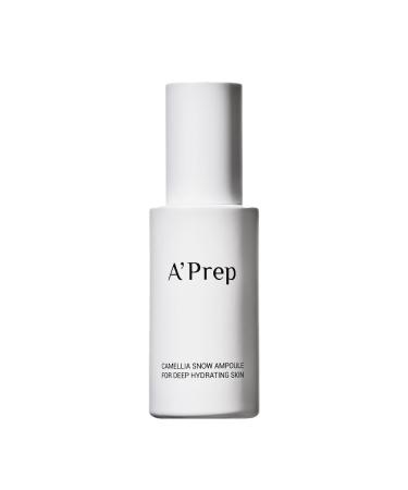 A'Prep Camellia Snow Ampoule Hydrating & Brightening Facial Serum with Camellia Japonica Niacinamide & Hyaluronic Acid EWG Green Formula Korean Skincare 50ml