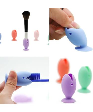 Mini Fish Toothbrush Holder - 6 Pcs Standing Toothbrush Cover Caps with Suction Cup - Buy Online on GoSupps.com