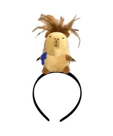 hgnxa Cute Capybara Hairband Cartoon Animal Hairband Hair Hoop for Youngsters and Cosplay Stylish Kids Girls Headdress Jewelry Brown