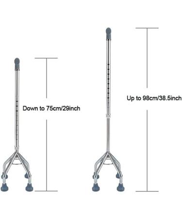 Ergonomic Four-Legged Crutches Elderly Crutches with Non-Slip Tips Lightweight Walking Cane Purposiveness - Buy Online on GoSupps.com