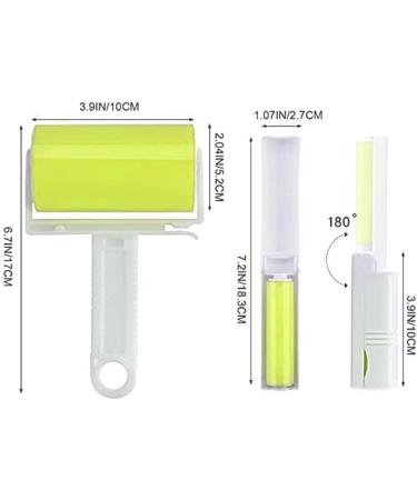 Voarge Reusable Lint Rollers - 6 Set Washable Animal Hair Remover in 2 Sizes | Eco-Friendly Lint Roller Accessories (Yellow) - Buy Online on GoSupps.com