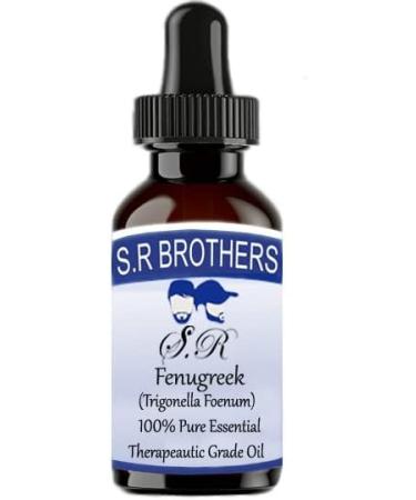 S.R.Brothers 100% Pure Fenugreek Essential Oil (50ml) - Therapeutic Grade Trigonella Foenum for International Shipping - Buy Online on GoSupps.com