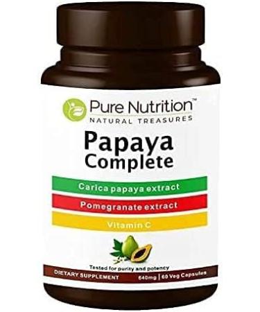  QURA QURA Papaya Complete 640 mg with vitamin C vitamin A and iron supports platelet function immunity and digestion - 60 vegetable capsules - Buy Online on GoSupps.com
