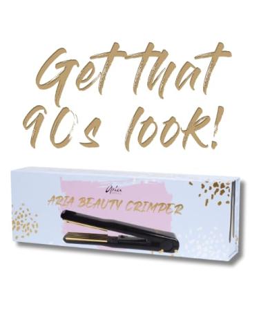 Aria Beauty Titanium Texturing Crimper - 90s Inspired Hair Crimper Iron for Volume & Shine | Adjustable Heat up to 450 F - Shop Now - Buy Online on GoSupps.com