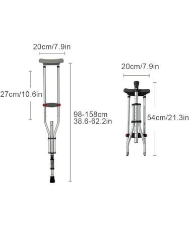 Forearm Crutches with Spring Shock Absorber Canes Aluminum Folding Underarm Crutches Adjustable for Men Women Or Teens Independence - Buy Online on GoSupps.com