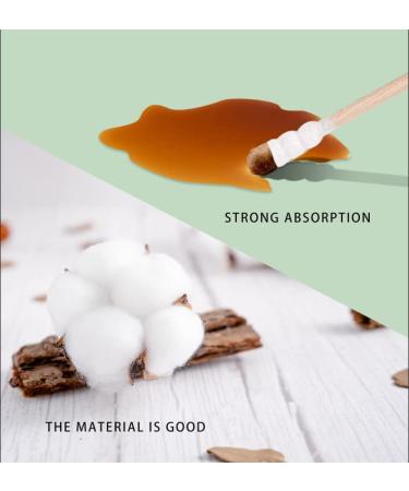 Organic Cotton Swabs with Wooden Sticks 200 Pcs Pack - Biodegradable Bamboo Spiral Head Qtips for Ears and Makeup - Buy Online on GoSupps.com