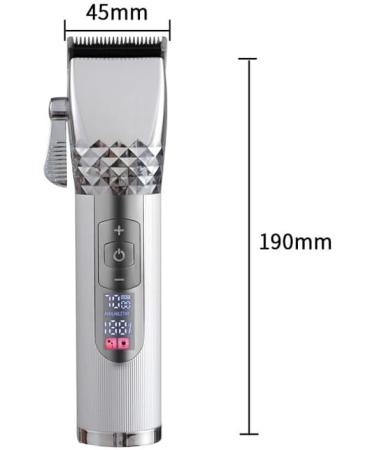 Professional Hair Clipper | Titanium Ceramic Blade Cordless Rechargeable Hair Trimmer | Barber Haircut Grooming Kit (Silver) - International Shipping Available - Buy Online on GoSupps.com