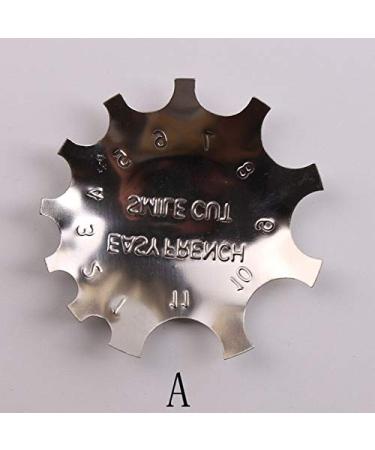 Stainless Steel Easy French Tips Smile Line Metal Cutter Edge Trimmer Nail Template DIY Nail Art - (Color: A)