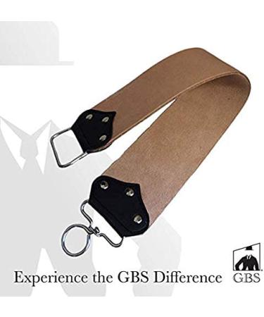 G.B.S Barber Strop: Extra Wide Leather Strop for Straight Razor Shaving - Perfect for Knives, Mug, Brush Pairing - 3X21.5 - Buy Online on GoSupps.com