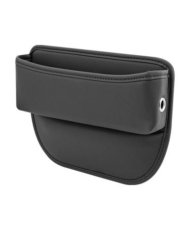 Storage box for car seats Autositz Gap Organizer Storage Box Auto Center Console Auto accessories front Side pocket car seat leather storage bag for little things cell phones (black)
