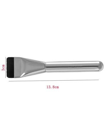 Shop Silver Liquid Foundation Makeup Brush - Professional Flat Brush for Men & Women | Ultra-Thin Lightweight Beauty Tool - Buy Online on GoSupps.com