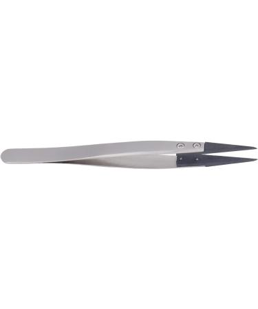 Point Tip Tweezers Anti Static Tweezers Black High Hardness Precise Carbon Fiber Plastic Tweezers for Electronics Jewelry Making Laboratory Work Repair - Buy Online on GoSupps.com