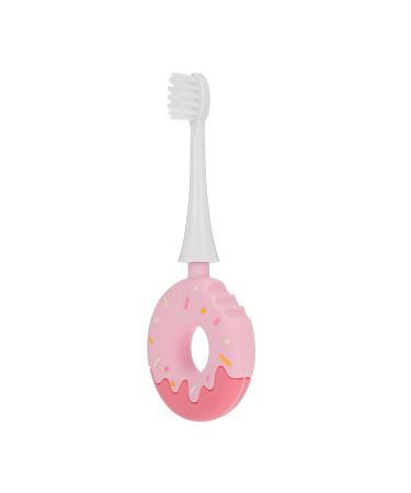Toothbrush Tooth Brush Teeth Cleaning Brush Pink Head Manual Travel 1 Count (Pack of 1) Pink