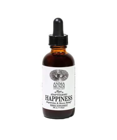Anima Mundi Happiness Tonic - Liquid Mood Support Supplement - Herbal Extract Drops with Mucuna Rhodiola and Ashwagandha - Adaptogenic Mood Booster Extract with Natural Herbs (2oz / 59ml) - Buy Online on GoSupps.com