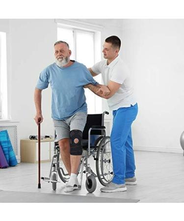 Thx4COPPER Hinged Knee Brace - Adjustable Open Patella with Straps & Side Stabilizers - Compression Support for Pain Relief & Injury Protection - L (Pack of 1) - Buy Online on GoSupps.com