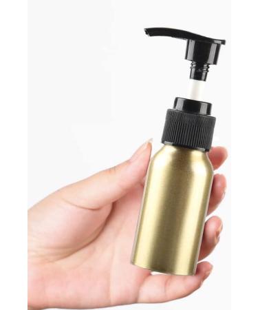 ZEOABSY 3 PiecesÂ Empty 50ml Gold Aluminium Lotion Pump Bottle Aluminum Bottles with Black Pump Head Travel Metal Bottles for CosmeticÂ Shampoo Body Washing Gel Essential Oil Liquid Dispenser - Buy Online on GoSupps.com