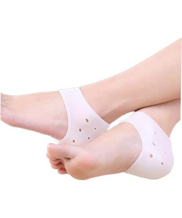 minkissy 3 Pairs Silicone Socks for Dry feet Silicone Heel Sleeves Sock Heel Protectors high Heel Sleeve Shoe Filler Foot moisturizing Socks Heel Support Foot Socks Comfortable White - Buy Online on GoSupps.com