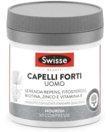 SWISSE Strong Hair for Men Supplements for Hair with Biotin Vitamin E and Zinc 30 Tablets Made in Italy Old Edition - Buy Online on GoSupps.com