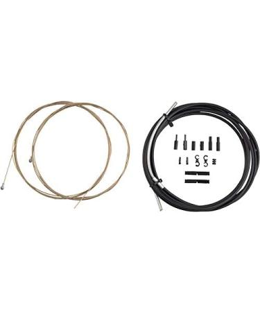 Jagwire Road Pro Brake DIY Cable Kit | Polished Stainless Steel Cables | SRAM/Shimano Compatible | 10 Color Options | Stealth Black - Buy Online on GoSupps.com