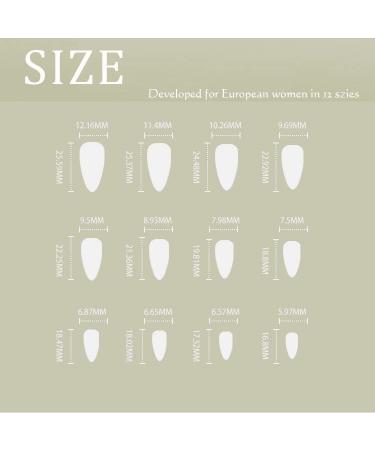 Sethexy Short Almond False Nails - Green French Matte Press-On Acrylic Nails (24 pcs) for Women & Girls - Buy Online on GoSupps.com