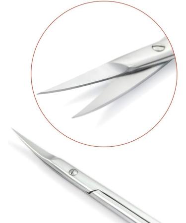 Blue Farm | Professional Stainless Steel Scissors for Russian Manicure cm 10 5 - Curved Blade mm 21 - Buy Online on GoSupps.com