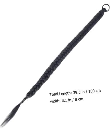 Angoily Braid Wig Hair Extensions Braided Hair Braided Extension Hair Braided Hair Extension Wig Braids Wig Ponytails Black Frontal Wig European and American Material Decorate - Buy Online on GoSupps.com