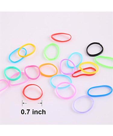 1000pcs Multi Candy Color Baby Girl's Hair Ties Elastic Bands - Medium Size (Pack of 1000) - Small Circle Multicolor - Buy Online on GoSupps.com