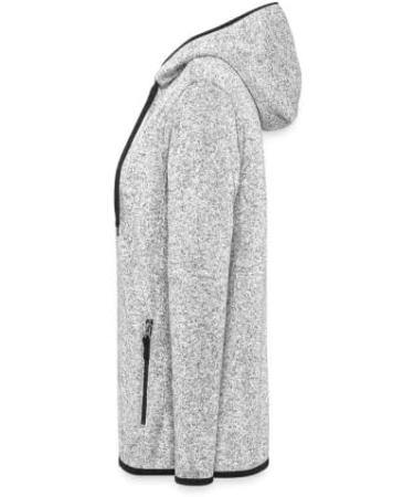 Shop Spreadshirt Fleece Jacket for Women | Dog Sports Jacket with Hood | Perfect Gift for Dog Owners - Light Gray Mottled - Buy Online on GoSupps.com