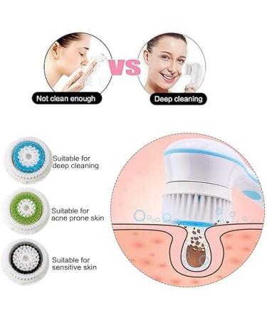 TECKI 3 Pieces Facial Cleansing Brush - Replacement Head for Electric Facial Cleansing Brush Cleaning Tools for Deep Face Cleaning Acne Removal Face Massage - Buy Online on GoSupps.com