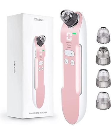 2023 Newest Blackhead Remover Face Pore Vacuum Cleaner EZBASICS Blackhead Vacuum Rechargeable White Heads Removal with 3 Adjustable Suction Power Blackhead Extractor Tool with LED Display (Pink)