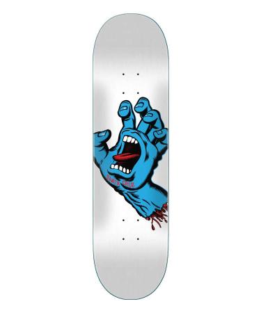 SANTA CRUZ 8.25" x 31.8" Skateboard Deck - Screaming Hand White 8.25in x 31.8"