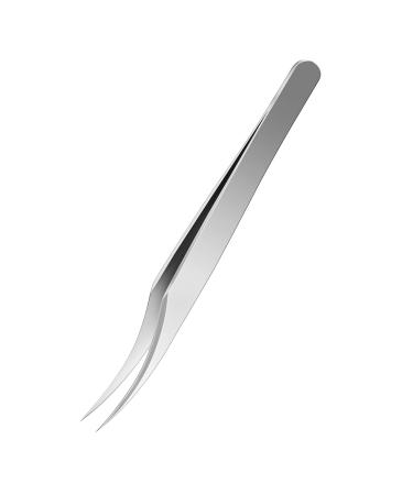 CGBE Curved Tweezers Eyelash Extension Tweezers Set for Individual and 1D-6D Lashes Volume l Professional Precision Lashing Tweezers with Plastic Storage Case