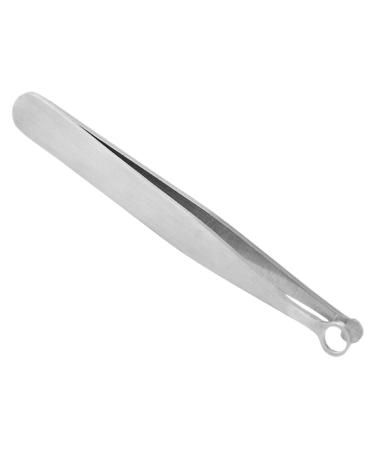 Beaupretty Brow Silver Noses Tweezers Steel Clippers Safe Precision Small Clamp Sideburns Removal Tool Stainless Trimmer Portable Tipped Creative Eyebrow and Simple Women Multi-