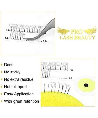 5D-C-0.10-14 Long Stem Pre Made Fan Russian Volume Lashes | 0.07 0.10 Premade Fans | C D Curl | 14mm CG | Eyelash Extensions - Buy Online on GoSupps.com