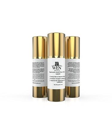 Hyaluronic Acid Serum for Face | Anti-Aging Wrinkle Serum Moisturizer with VIT C E CoQ10 | for Radiant Youthful Skin | Fragrance Free - No Flaky Patches Dryness or Irritation