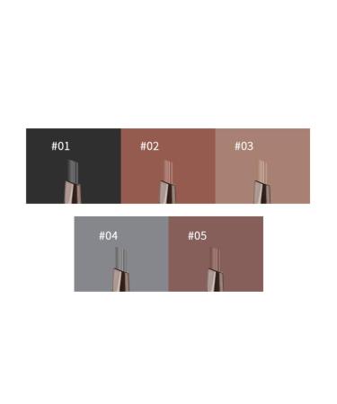 Allbesta 2-in-1 Automatic Eyebrow Pencil - Waterproof Long-Lasting Makeup in Black Gray Brown - 04# Gray - Buy Online on GoSupps.com
