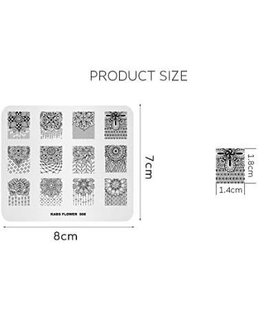 Alexnailart FL008 Nail Art Stamping Plate with Flower Design - Nail Art Tools - Buy Online on GoSupps.com