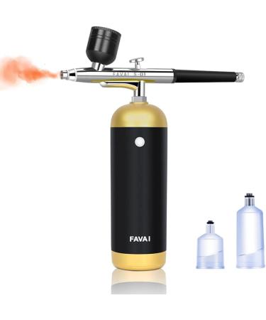 Favai Cordless Airbrush Kit with Compressor - USB Rechargeable for Nail Art, Gel Polish & Paint | Nail Machine & Stencils Included - Buy Online on GoSupps.com