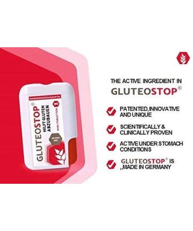 GluteoStop - helps break down gluten - 90 mini tablets - gluten sensitivity - low gluten diet - enzyme (90 mini tablets) - Buy Online on GoSupps.com