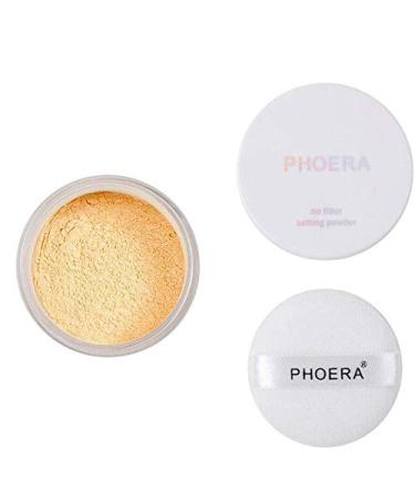 AQUAPURITY - PHOERA Loose Makeup Setting Matte Face Powder + Puff Long Lasting Lightweight Foundation Make Up Fixer Beauty Blender Highlighter Palette Flash Photography (103 - Banana) - Buy Online on GoSupps.com