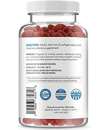 OjosLabs Eye Vitamins - AREDS 2 Formula with Lutein & Zeaxanthin - 180 Softgels for Macular Health - Vision Support Supplements for Adults - Made in USA - Buy Online on GoSupps.com