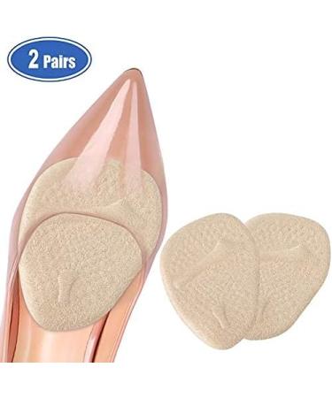 Haofy Forefoot Insoles for High Heels - Pain Relief Cushions 2 Pairs Suede Gel Anti-Slip Insoles for Women - Beige - Buy Online on GoSupps.com