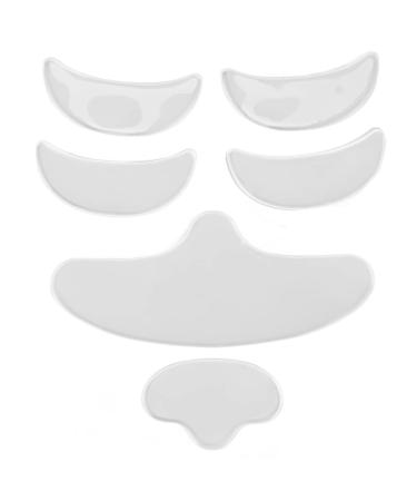 Face Wrinkle Patches 6 Pieces Silicone Facial Pad Set Include Eye Patch Forehead Patch Chin Patch Reusable Anti Aging Pad to Reduce Fine Lines Frown Lines Smile Lines
