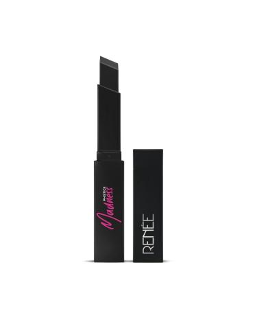 R.EN.EE Madness Lipstick 3gm - Black Lipstick With Glossy Pink Payoff - Long Lasting Nourishment Enriched With Vitamin E & Jojoba Oil - Vegan & Paraben Free