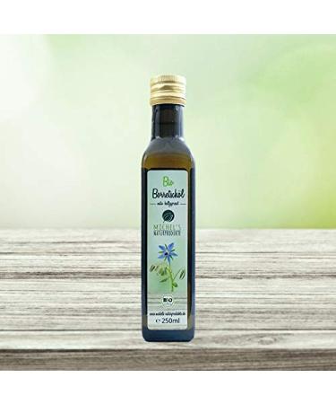 Organic Borage Oil 250ml - 100% Natural Cold Pressed Virgin Oil - Freshly Milled - International Shipping Available - Buy Online on GoSupps.com