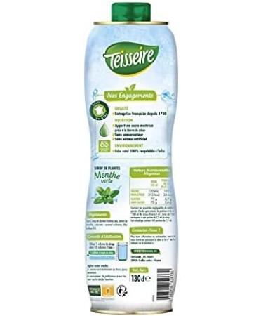 TEISSEIRE - Mega Mint Syrup 130Cl - Pack of 3 - Buy Online on GoSupps.com