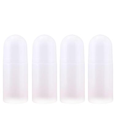 4 Pcs 1.69oz /50ml Refillable Roll On Bottle Empty Plastic Rollerball Bottles Reusable Roller Bottle For Essential Oil Deodorant Perfumes