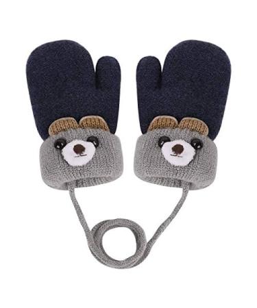 JIAHG Children's Winter Knit Gloves with String Baby Toddlers Hand-Warming Mittens Cute Cartoon Fox kids Gloves Outdoor Warm Mitts Insulated Cold Weather Gloves for 1-3 Years Boys and Girls Bear-navy - Buy Online on GoSupps.com