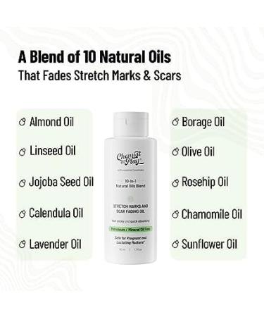 Stretch Mark & Scar Fading Oil - C.hemi st | Natural Oils Vitamin C & E | Reduce Scars & Signs of Aging | 50ml | International Shipping - Buy Online on GoSupps.com
