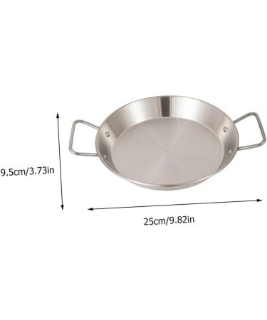 ABOOFAN 1pc Amphora Pan Round Griddle Pan Camping Griddle Camping Cooking Pot Egg Frying Pan Handles Pan Steel Paella Pan Frying Saucepan Pans Household Steamer Stainless Steel - Buy Online on GoSupps.com